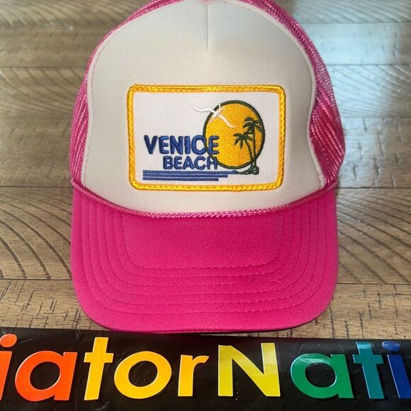 Aviator Nation Venice Beach 🏖️ Patch Mesh Adjustable Trucker Hat 🧢 Made in 🇺🇸 - Picture 4 of 17